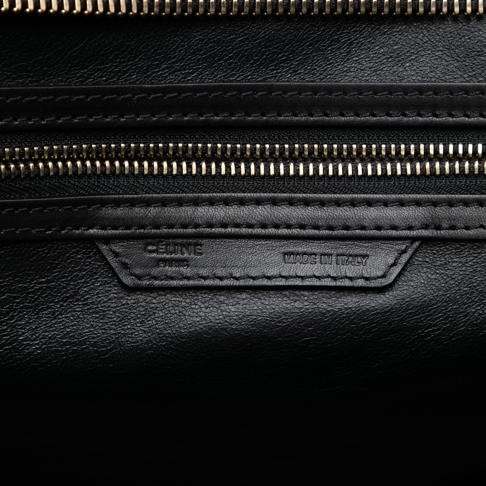 Pre-Loved Celine Mini Bicolor Canvas and Leather Luggage Tote - Picture 5 of 7